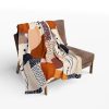 Boho Abstract Geometric Floral Fleece Blanket in Muted Pastel & Earth Tones - Smooth & Stylish