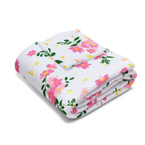 11582614845992496245_2048-1.jpeg Floral Fleece Blanket, Cozy Throw for Home, Lightweight Bedding Blanket, Perfect Gift for Her, Pink Floral Blanket