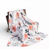 12036996795046611616_2048-1.jpeg Cute Pastel Pink, Pale Peach, and Gray Floral Pattern Fleece Blanket - Cozy Home Decor Essential