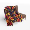 Bhil Tribal Art Fleece Blanket - Vibrant Large Flower Shapes with Colorful Dot Work - Traditional Tribal Pattern