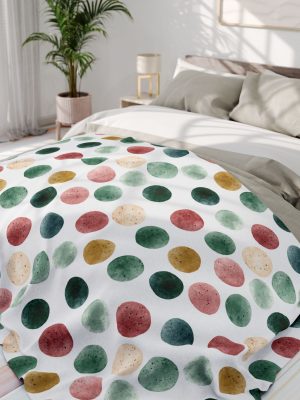 17725497078608374885_2048.jpeg Polka Dots Fleece Blanket, Cozy Throw for Home, Lightweight Bedding Blanket, Perfect Gift for Her, Colourful Dots Pattern