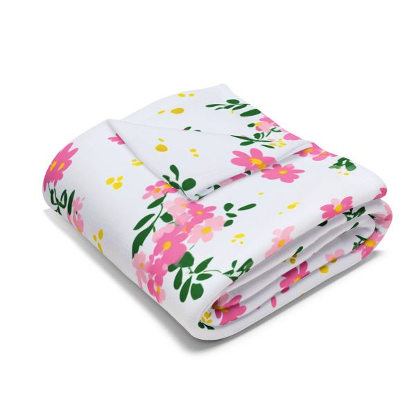 18242544723274084536_2048-1.jpeg Floral Fleece Blanket, Cozy Throw for Home, Lightweight Bedding Blanket, Perfect Gift for Her, Pink Floral Blanket