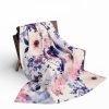 2121063179049875694_2048-1.jpeg Dreamy Floral Fleece Blanket - Soft Pastel Bouquet Pattern by Tadashi Yamamoto | Purple, Pink, White, Navy Blue | Cozy Home Decor