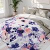 Ethereal Bouquet Fleece Blanket – Soft Pastel Colors with Delicate Floral Motifs in Tadashi Yamamoto Style