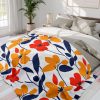 4540842364953711567_2048-1.jpeg Abstract Floral Fleece Blanket Inspired by Henri Matisse - Bold Colors, Cut Paper Style - Three Color Options