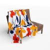 6418028957055167312_2048-1.jpeg Abstract Floral Fleece Blanket Inspired by Henri Matisse - Bold Colors, Cut Paper Style - Three Color Options