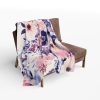7639425299155685872_2048-1.jpeg Dreamy Floral Fleece Blanket - Soft Pastel Bouquet Pattern by Tadashi Yamamoto | Purple, Pink, White, Navy Blue | Cozy Home Decor