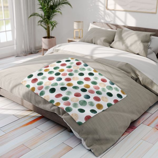 8567941153200697992_2048.jpeg Polka Dots Fleece Blanket, Cozy Throw for Home, Lightweight Bedding Blanket, Perfect Gift for Her, Colourful Dots Pattern