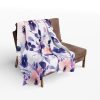 Ethereal Bouquet Fleece Blanket – Soft Pastel Colors with Delicate Floral Motifs in Tadashi Yamamoto Style