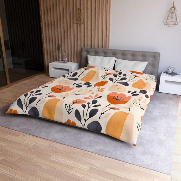 10305853294818482025_2048.jpeg Soft Pastel Floral Microfiber Duvet Cover - Lightweight Breathable Fabric - Invisible Zipper - Charming Bedroom Decor - Pink Pale Peach Gray White