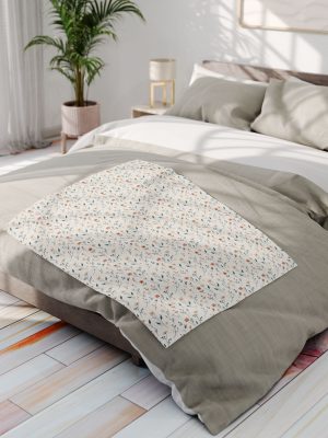 10355425292600608480_2048.jpeg Pastel Floral Minimalist Fleece Blanket - Peach, Cream, Mint - Professional All-Over Pattern