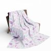 10519787057754319819_2048.jpeg Minimalist Paisley Motif Fleece Blanket in Soft Pastel Palette - Light Pink, Mint, Lavender - Airy and Elegant Design with Clean Lines - Professional and Minimalistic Style