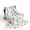 11354331933724290348_2048.jpeg Indian Art Inspired Peacock Feather Fleece Blanket - Soft Teal, Blush, Cream - Home Decor Throw for Sofa or Bed