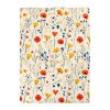 Cute Meadow Flowers Watercolor White Floral Print on Textured Paper - Pastel Colors