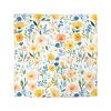 Watercolor Meadow Flowers White Floral Print - Pastel Colors Cute Pattern on Watercolor Paper Texture