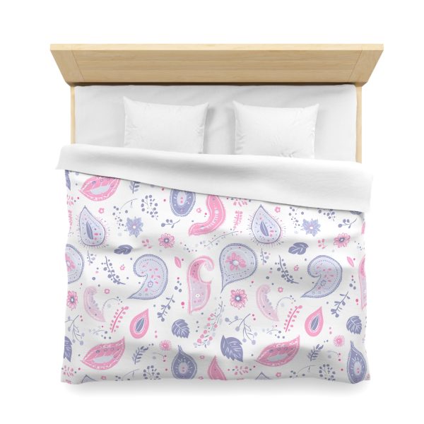 11766218640898574242_2048.jpeg Minimalist Paisley Microfiber Duvet Cover in Soft Pastel Colors | Lightweight Breathable Material | Invisible Zipper | Modern Indian-Inspired Home Decor