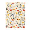 Cute Meadow Flowers Watercolor White Floral Print on Textured Paper - Pastel Colors
