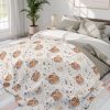 1190353206019732674_2048.jpeg Tiger Motif Fleece Blanket with Indian Geometric Patterns - Soft Orange, Cream, Blush Palette - Elegant and Subtle Design