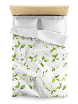 Minimalist Paisley Microfiber Duvet Cover | Lightweight Breathable Material | Pastel Colors Blush Mint Cream Lavender | Modern Indian-Inspired Home Decor | Elegant Calm Bedroom Refresh