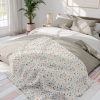 14459668714054327538_2048.jpeg Pastel Floral Minimalist Fleece Blanket - Peach, Cream, Mint - Professional All-Over Pattern