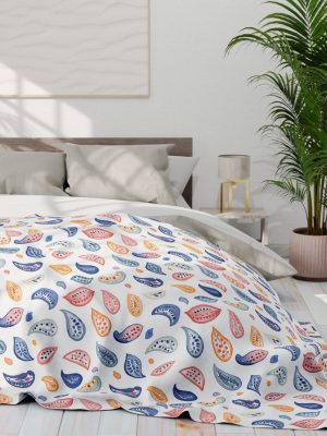 14502336192603306260_2048.jpeg Paisley Watercolor Fleece Blanket - Elegant Hand-Drawn Design in Soft Shades for a Minimalistic Look
