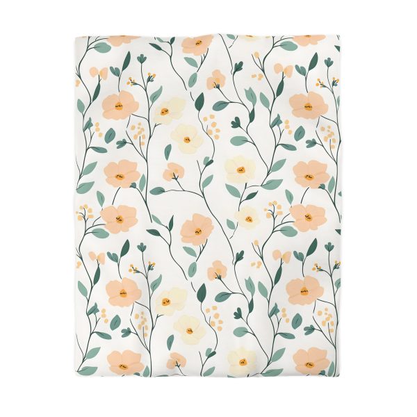 14775400559479954755_2048.jpeg Minimalist Floral All-Over Print in Soft Pastels for a Serene Look | Delicate Peach, Cream, Mint Blooms on White | Professional Textile Design