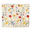 Cute Meadow Flowers Watercolor White Floral Print on Textured Paper - Pastel Colors