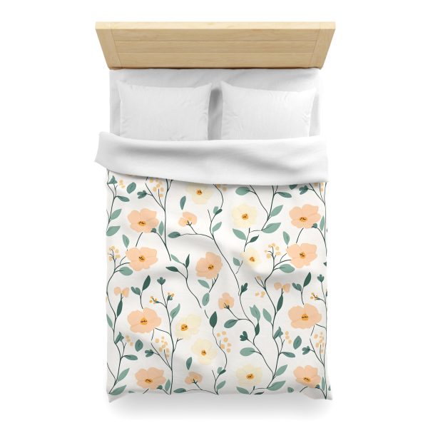 15257605039198518146_2048.jpeg Minimalist Floral All-Over Print in Soft Pastels for a Serene Look | Delicate Peach, Cream, Mint Blooms on White | Professional Textile Design