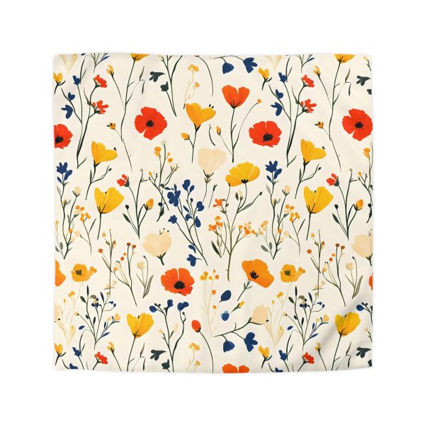 Cute Meadow Flowers Watercolor White Floral Print on Textured Paper - Pastel Colors