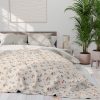 15464881012081045382_2048.jpeg Pastel Flower Minimalist Fleece Blanket - Peach, Cream, Mint - Serene All-Over Pattern