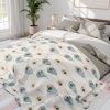 16411874720445900948_2048.jpeg Indian Art Inspired Peacock Feather Fleece Blanket - Soft Teal, Blush, Cream - Home Decor Throw for Sofa or Bed