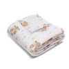 16817752269203378661_2048.jpeg Tiger Face Motif Fleece Blanket with Indian Patterns in Soft Pastel Colors
