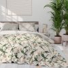17174324422722037465_2048.jpeg Indian Folk Art Inspired Fleece Blanket - Parrot Design in Soft Green, Pink, Cream - Elegant & Cozy Home Decor