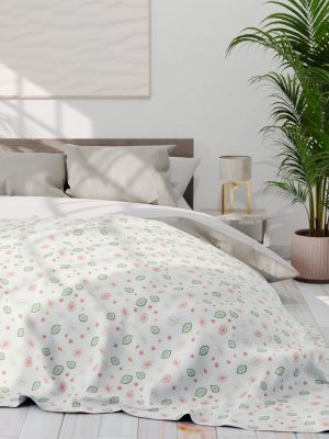 17230978194069366799_2048.jpeg Pastel Paisley Buds Minimalist Fleece Blanket - Pink, Cream, Mint - Airy, Elegant Design