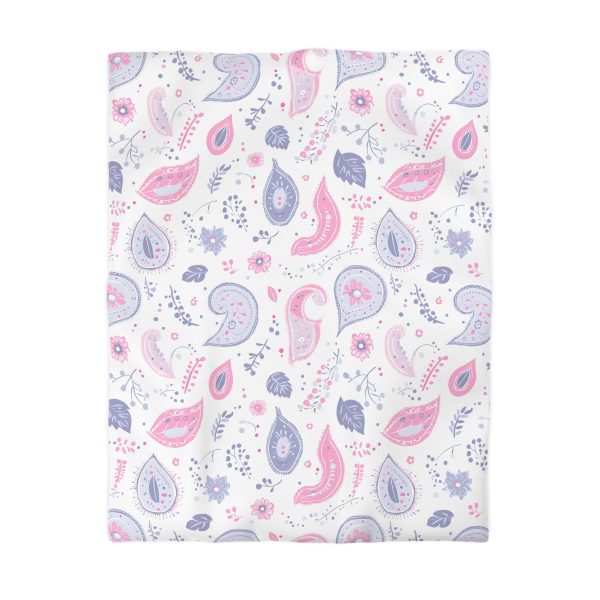 174294227063271708_2048.jpeg Minimalist Paisley Microfiber Duvet Cover in Soft Pastel Colors | Lightweight Breathable Material | Invisible Zipper | Modern Indian-Inspired Home Decor