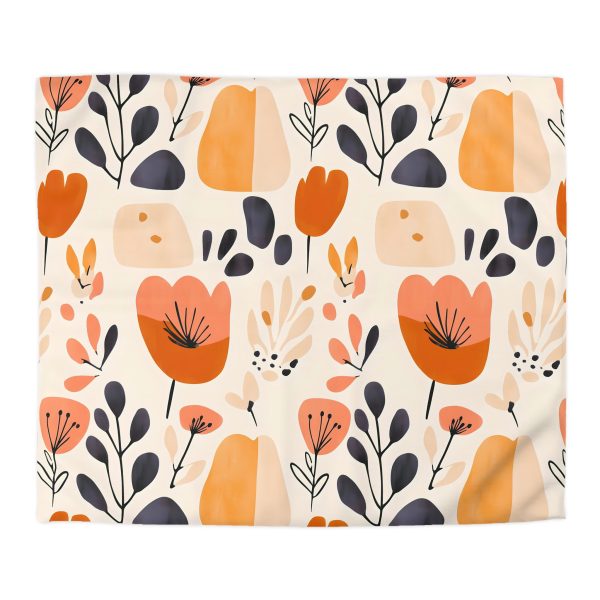 1826748838691306223_2048.jpeg Soft Pastel Floral Microfiber Duvet Cover - Lightweight Breathable Fabric - Invisible Zipper - Charming Bedroom Decor - Pink Pale Peach Gray White