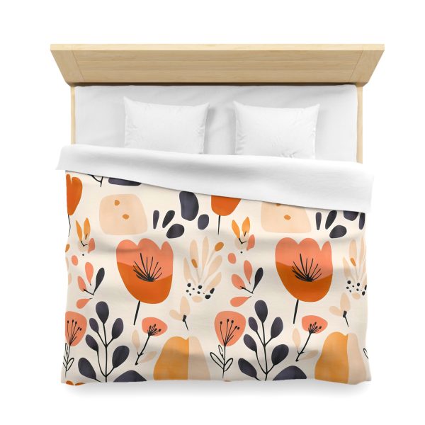 2963834288469768794_2048.jpeg Soft Pastel Floral Microfiber Duvet Cover - Lightweight Breathable Fabric - Invisible Zipper - Charming Bedroom Decor - Pink Pale Peach Gray White