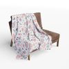 3168812562219875907_2048.jpeg Minimalist Paisley Motif Fleece Blanket in Pastel Pink, Mint, Lavender - Sophisticated and Elegant Design