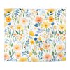 Watercolor Meadow Flowers White Floral Print - Pastel Colors Cute Pattern on Watercolor Paper Texture