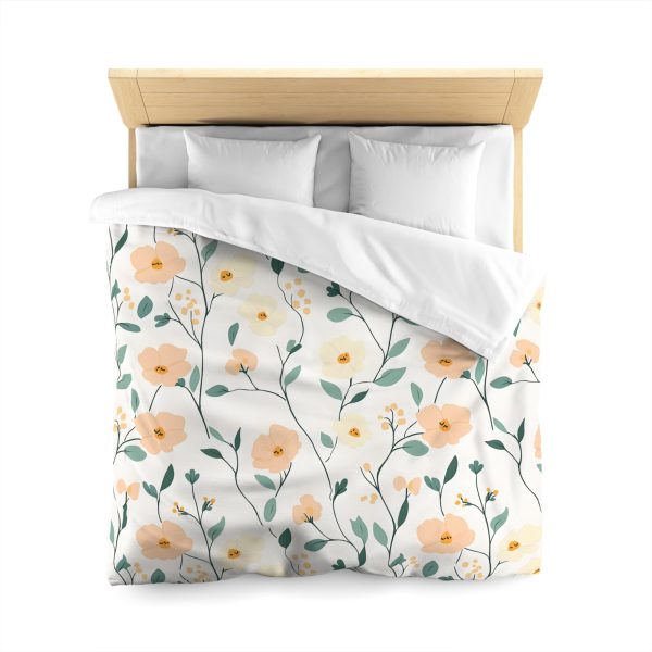 4475678580544613737_2048.jpeg Minimalist Floral All-Over Print in Soft Pastels for a Serene Look | Delicate Peach, Cream, Mint Blooms on White | Professional Textile Design