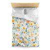 Watercolor Meadow Flowers White Floral Print - Pastel Colors Cute Pattern on Watercolor Paper Texture