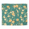 Vintage-Style Floral Microfiber Duvet Cover - Peach & Mustard Roses on Teal - Lightweight & Breathable - Invisible Zipper - Ideal for Indian-Inspired Bedroom Decor & Gifting