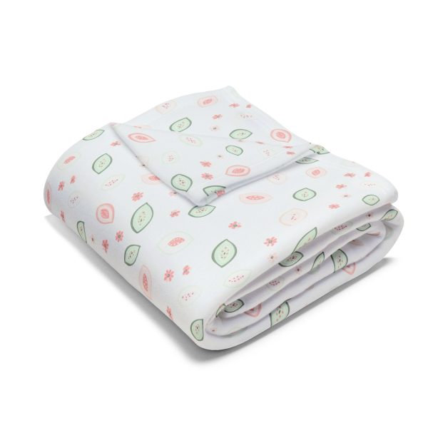 5399334939413365854_2048.jpeg Pastel Paisley Buds Minimalist Fleece Blanket - Pink, Cream, Mint - Airy, Elegant Design