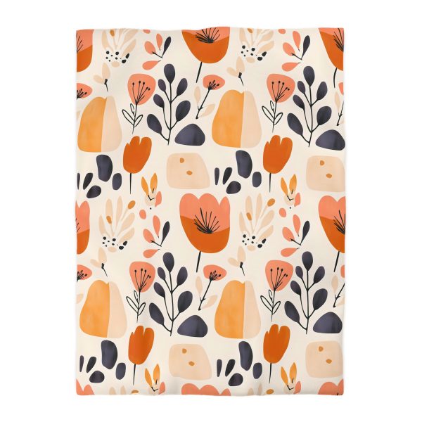 6232055512314808186_2048.jpeg Soft Pastel Floral Microfiber Duvet Cover - Lightweight Breathable Fabric - Invisible Zipper - Charming Bedroom Decor - Pink Pale Peach Gray White