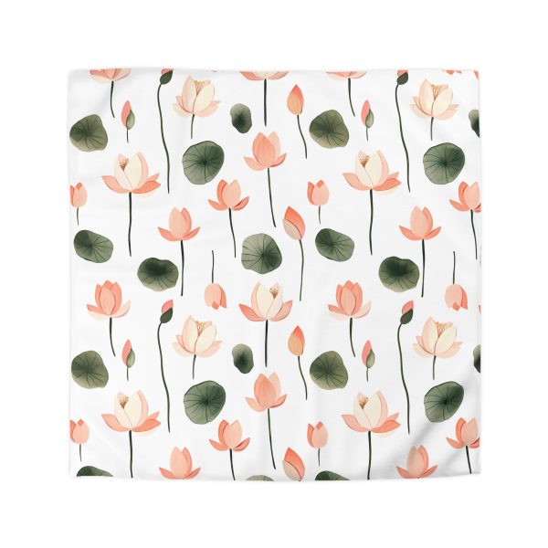Watercolor Floral Microfiber Duvet Cover - Soft Pastel Meadow Flowers Design - Lightweight & Breathable - Elegant Bedroom Decor - Invisible Zipper - Easy Wash