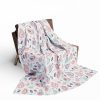 7298891110100499337_2048.jpeg Minimalist Paisley Motif Fleece Blanket in Pastel Pink, Mint, Lavender - Sophisticated and Elegant Design