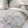 8447036294923736939_2048.jpeg Paisley Watercolor Fleece Blanket - Elegant Hand-Drawn Design on Soft White Background