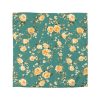 Vintage-Style Floral Microfiber Duvet Cover - Peach & Mustard Roses on Teal - Lightweight & Breathable - Invisible Zipper - Ideal for Indian-Inspired Bedroom Decor & Gifting