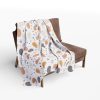 9010727282931171974_2048.jpeg Modern Minimalist Fleece Blanket with Paisley Motifs on White Background - Soft Watercolor Abstract Design for a Sophisticated Home