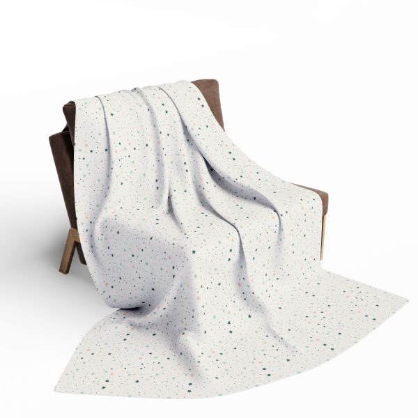 9072247976728167944_2048.jpeg Minimalist Fleece Blanket with Isolated Stars and Dots in Blush, Mint, and Cream | Soft Pastel Palette | Airy and Elegant Design